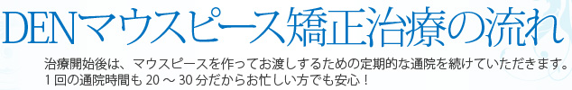 DENマウスピース矯正治療の流れ